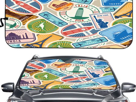 Travel Stickers Designed Car Sun Shade Online Hot Sale