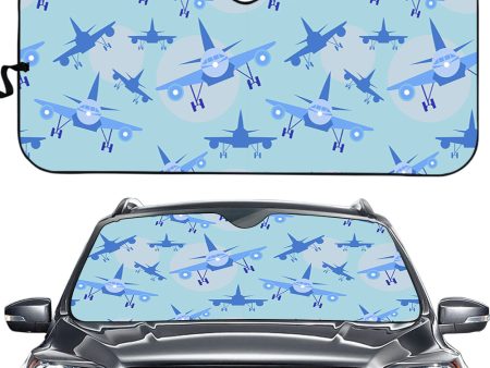 Super Funny Airplanes Designed Car Sun Shade Fashion