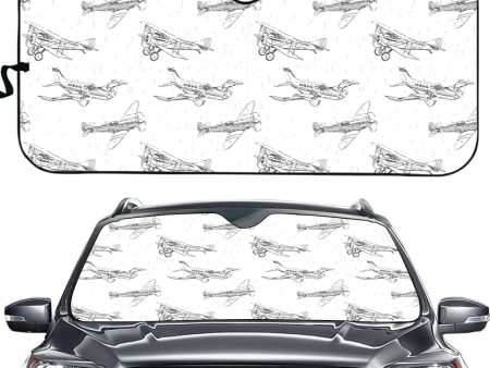 Super Aircrafts Designed Car Sun Shade Discount