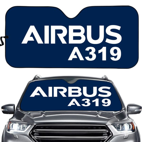 Airbus A319 & Text Designed Car Sun Shade Discount