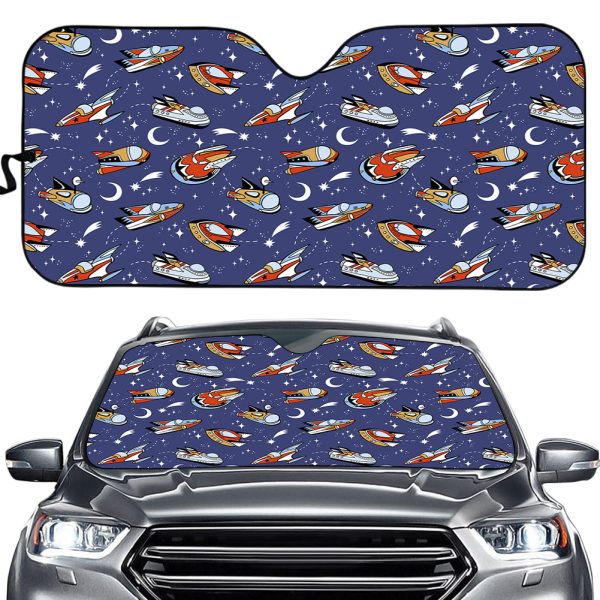 Spaceship & Stars Designed Car Sun Shade For Sale