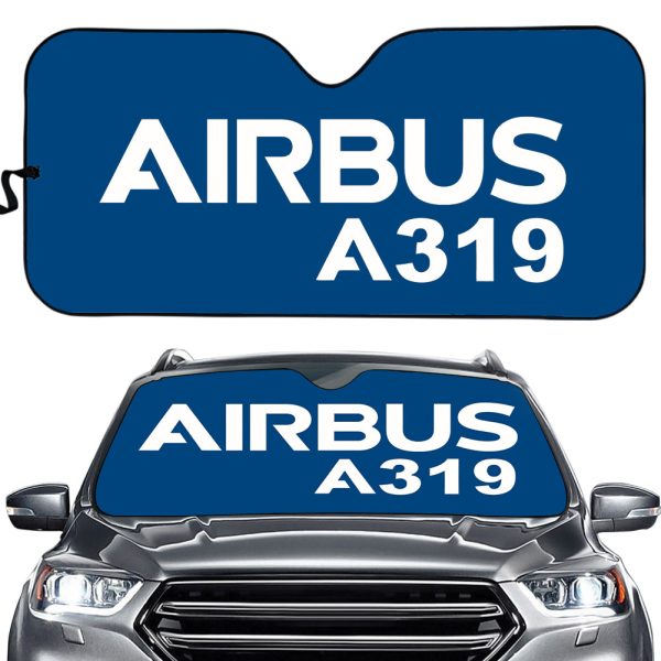 Airbus A319 & Text Designed Car Sun Shade Discount