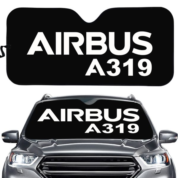 Airbus A319 & Text Designed Car Sun Shade Discount