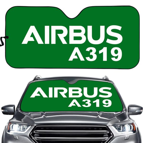 Airbus A319 & Text Designed Car Sun Shade Discount