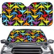 Super Colourful Airplanes Designed Car Sun Shade Hot on Sale