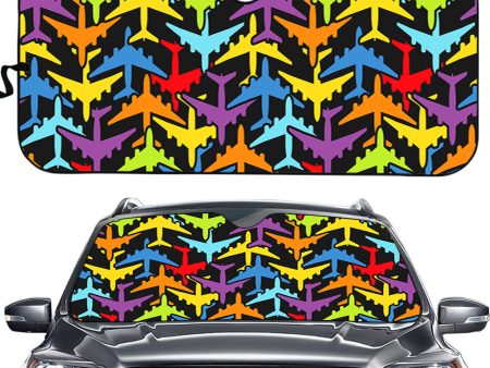 Super Colourful Airplanes Designed Car Sun Shade Hot on Sale