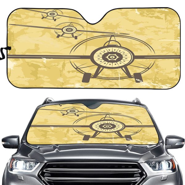 Super Vintage Propeller Designed Car Sun Shade For Cheap