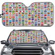 220 World s Flags Designed Car Sun Shade For Sale