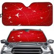 Travelling with Aircraft (Red) Designed Car Sun Shade Cheap