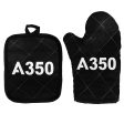 A350 Flat Text Designed Kitchen Glove & Holder Hot on Sale