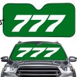 777 Flat Text Designed Car Sun Shade For Discount