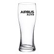 Airbus A319 & Text Designed Pilsner Beer Glasses Online Hot Sale