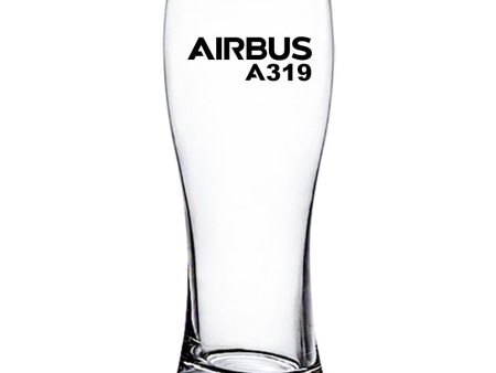 Airbus A319 & Text Designed Pilsner Beer Glasses Online Hot Sale