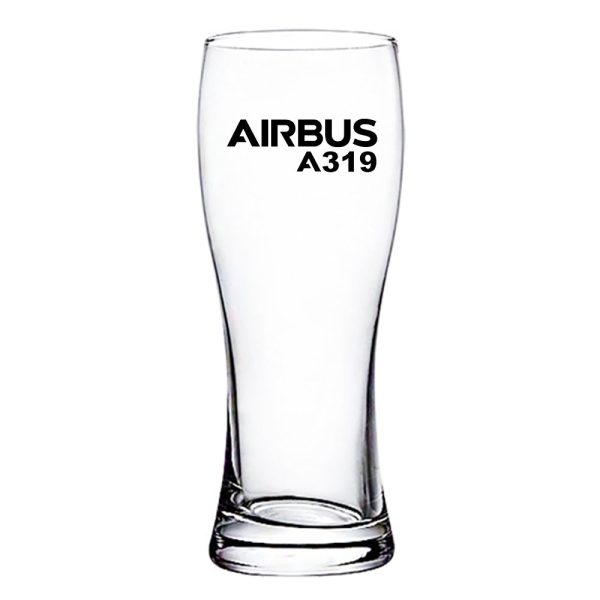 Airbus A319 & Text Designed Pilsner Beer Glasses Online Hot Sale