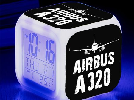 Airbus A320 & Plane Designed  7 Colour  Digital Alarm Clock Online Sale