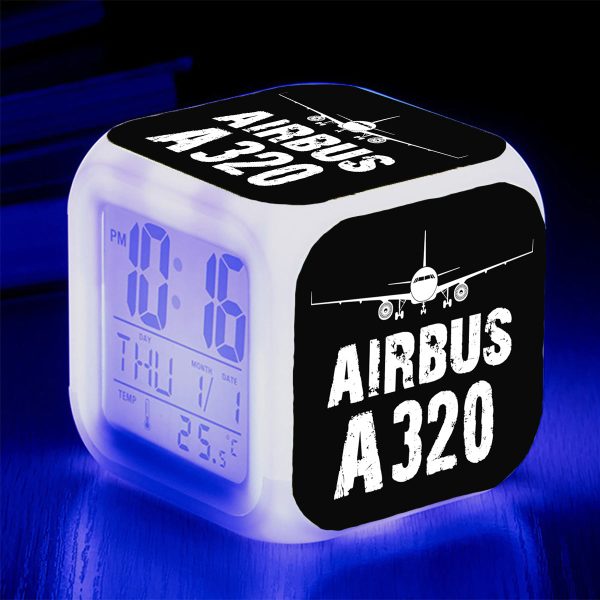 Airbus A320 & Plane Designed  7 Colour  Digital Alarm Clock Online Sale