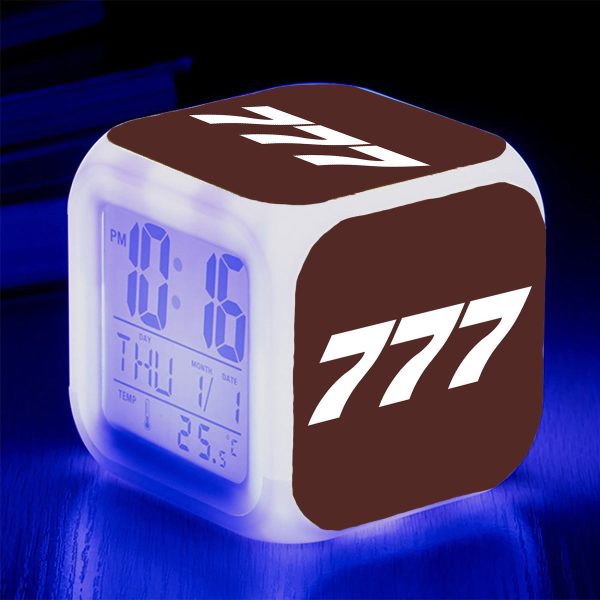 777 Flat Text Designed  7 Colour  Digital Alarm Clock Online Hot Sale