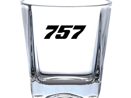 757 Flat Text Designed Whiskey Glass For Discount