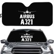 Airbus A321 & Plane Designed Car Sun Shade on Sale