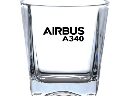 Airbus A340 & Text Designed Whiskey Glass Sale