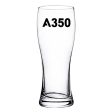 A350 Flat Text Designed Pilsner Beer Glasses For Sale