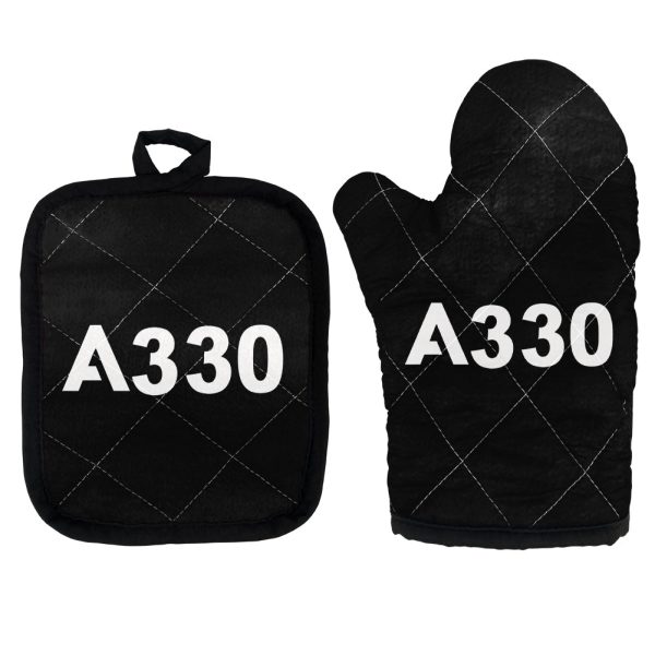 A330 Flat Text Designed Kitchen Glove & Holder Online Sale