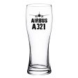 Airbus A321 & Plane Designed Pilsner Beer Glasses Discount