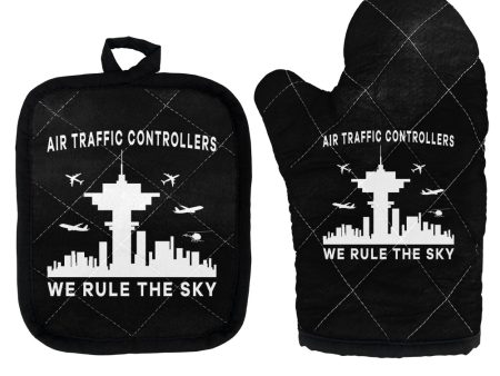 Air Traffic Controllers - We Rule The Sky Designed Kitchen Glove & Holder For Sale