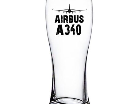 Airbus A340 & Plane Designed Pilsner Beer Glasses Online now