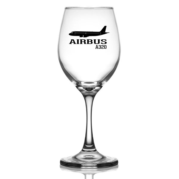 Airbus A320 Printed Designed Wine Glasses Online Sale