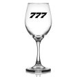 777 Flat Text Designed Wine Glasses Online Hot Sale