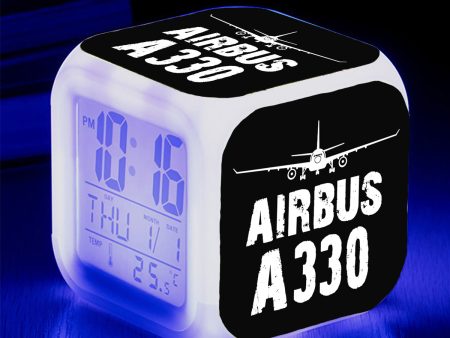 Airbus A330 & Plane Designed  7 Colour  Digital Alarm Clock Sale