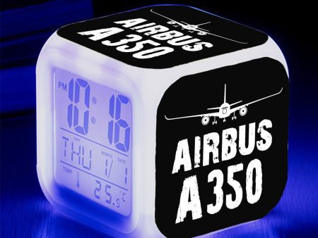 Airbus A350 & Plane Designed  7 Colour  Digital Alarm Clock Online Hot Sale