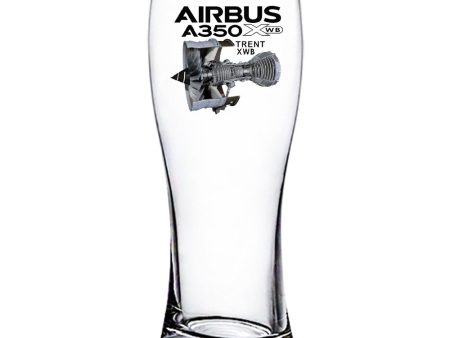 Airbus A350 & Trent Wxb Engine Designed Pilsner Beer Glasses on Sale