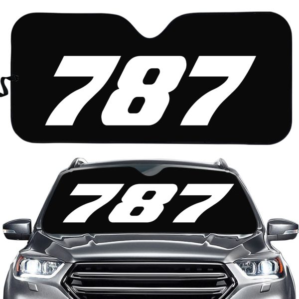 787 Flat Text Designed Car Sun Shade Online