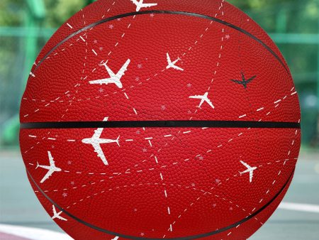 Travelling with Aircraft (Red) Designed Basketball For Cheap