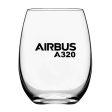 Airbus A320 & Text Designed Beer & Water Glasses Supply