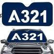 A321 Flat Text Designed Car Sun Shade For Sale