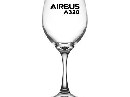 Airbus A320 & Text Designed Wine Glasses Online Sale