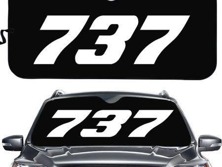 737 Flat Text Designed Car Sun Shade Supply