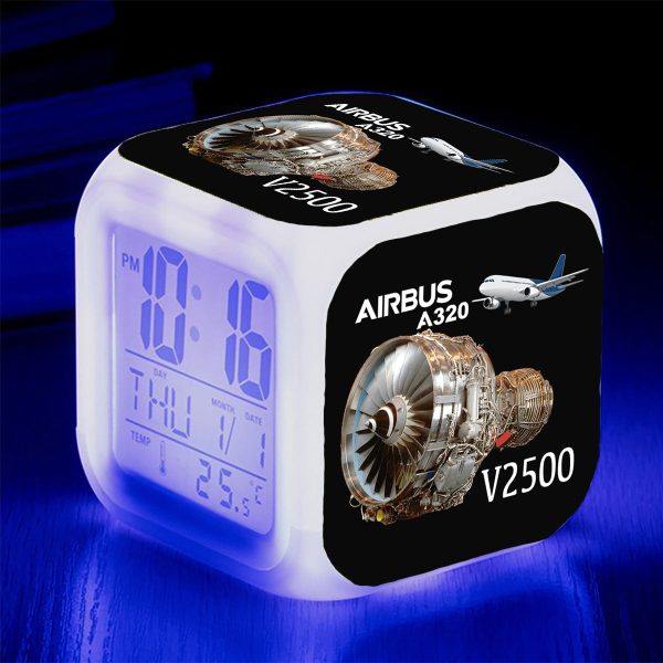 Airbus A320 & V2500 Engine Designed  7 Colour  Digital Alarm Clock Fashion