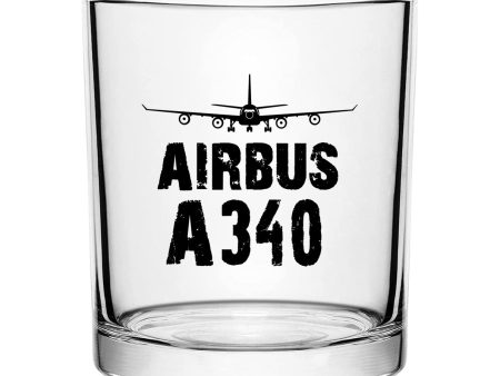 Airbus A340 & Plane Designed Special Whiskey Glasses Sale