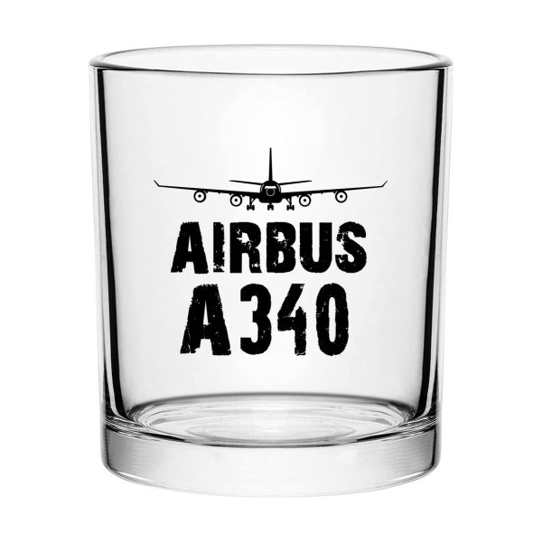 Airbus A340 & Plane Designed Special Whiskey Glasses Sale