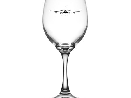 Airbus A340 Silhouette Designed Wine Glasses on Sale