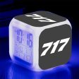 717 Flat Text Designed  7 Colour  Digital Alarm Clock Fashion