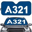 A321 Flat Text Designed Car Sun Shade For Sale