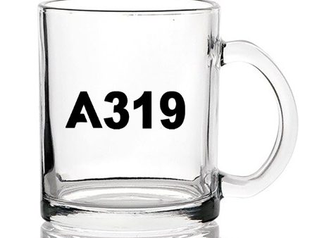 A319 Flat Text Designed Coffee & Tea Glasses Online now