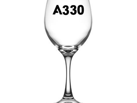 A330 Flat Text Designed Wine Glasses Hot on Sale