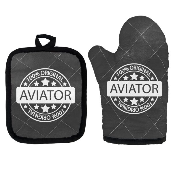 %100 Original Aviator Designed Kitchen Glove & Holder Sale