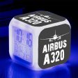 Airbus A320 & Plane Designed  7 Colour  Digital Alarm Clock Online Sale